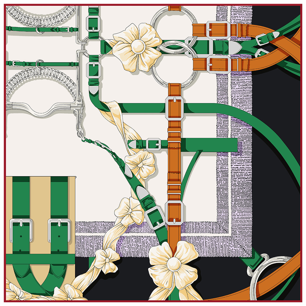 Face Scarf Mask - 90cm New Design Belt Twill Silk