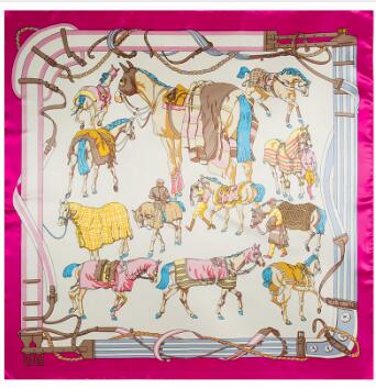 Face Scarf Mask - 90cm War Horse Belt Square Scarf