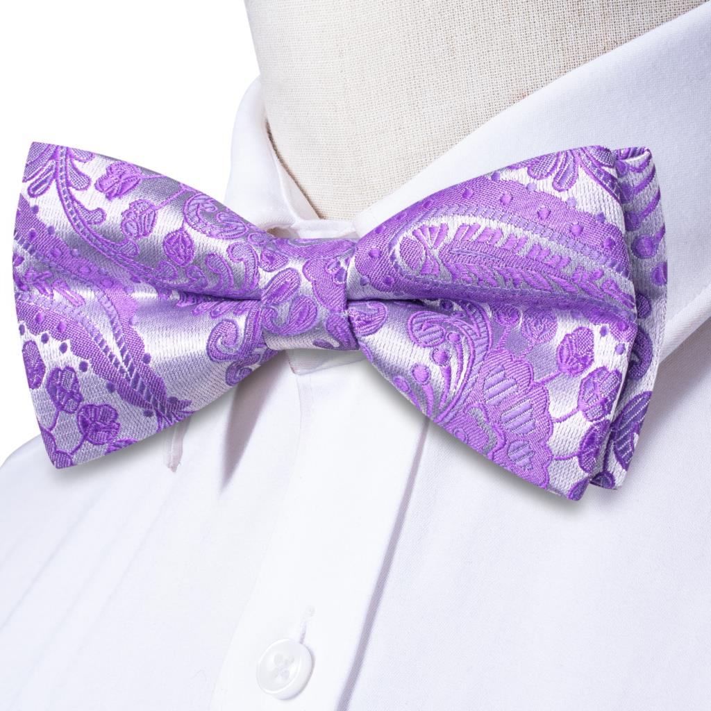 Purple Lilac Lavender Pansy Vi - Bow Tie Pre Tied 评论和价格