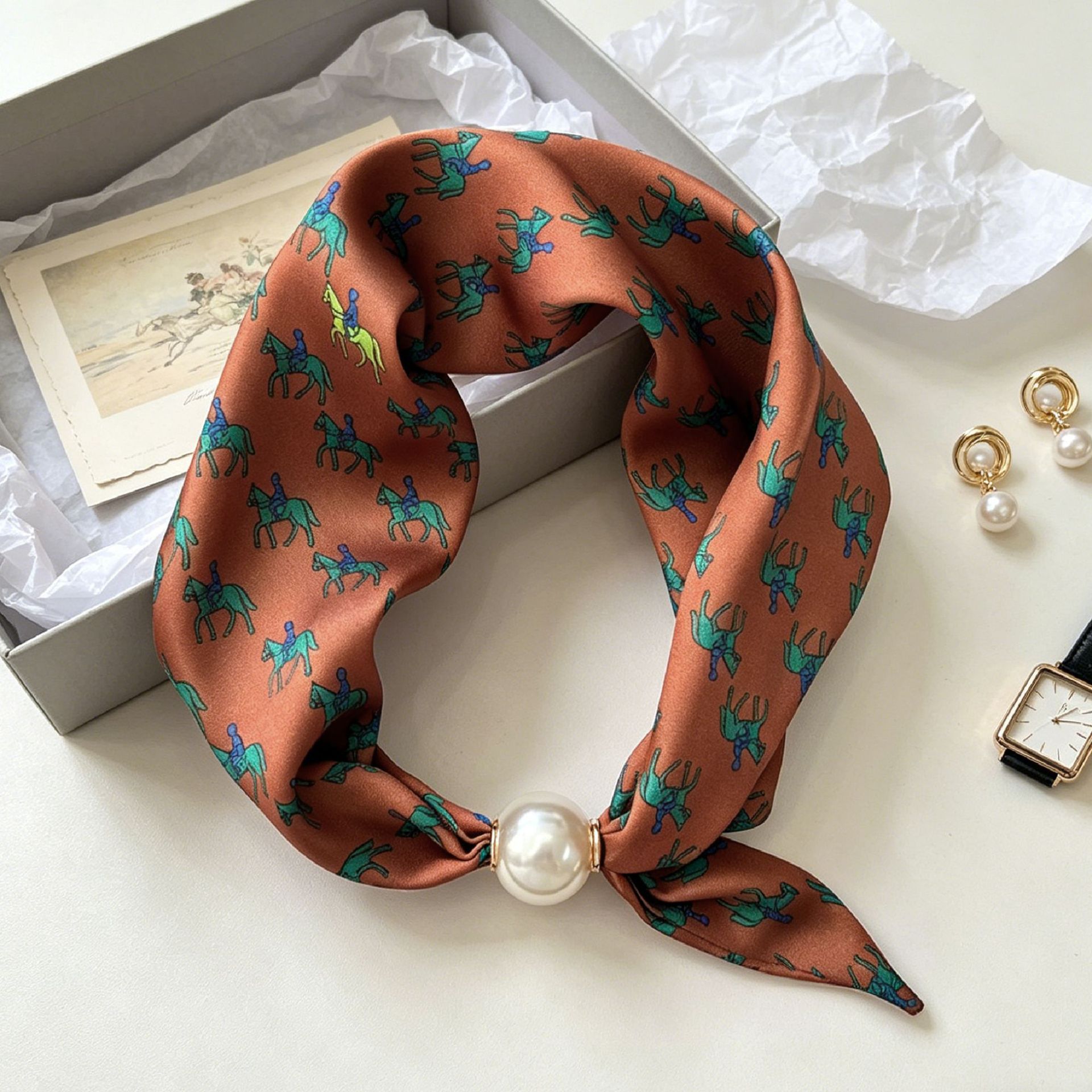 Luxury Knight Pearl Magnetic S - Face Scarf Mask 评论和价格