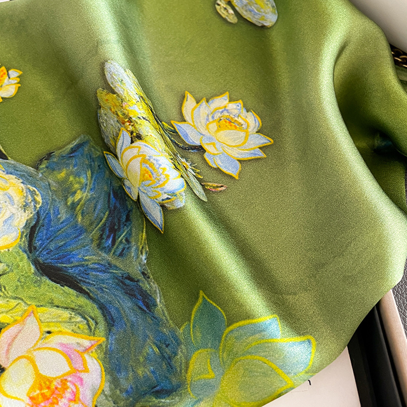 100% Real Silk Scarf Fashion B - Scarf Silk Square 评论和价格
