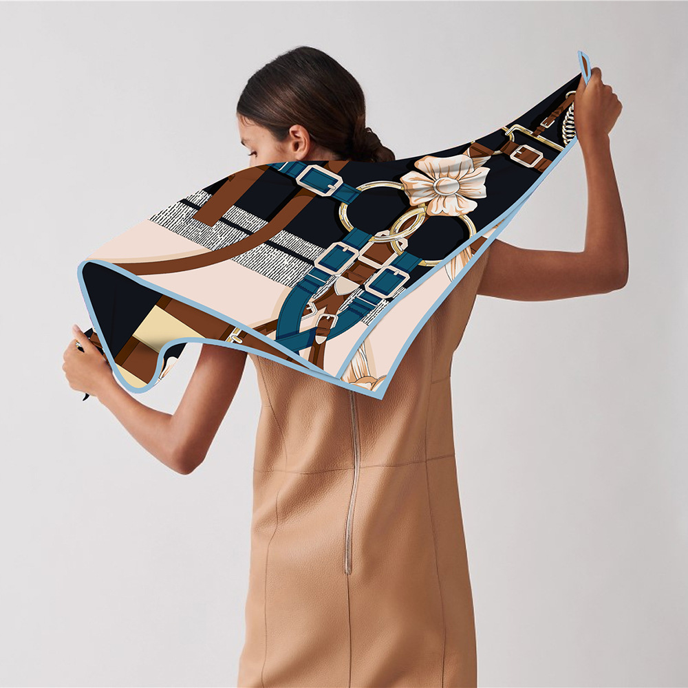 90cm New Design Belt Twill Sil - Face Scarf Mask 评论和价格