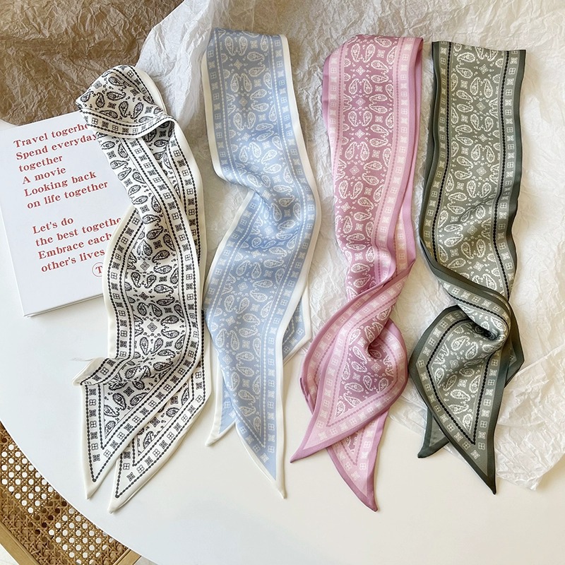 Set Series Silk Satin Scarf Wo - Ascot Neck Scarf 评论和价格