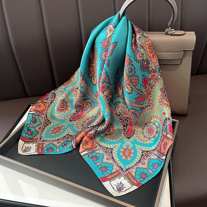 100% Real Silk Square Scarf Wo - Ascot Neck Scarf 评论和价格