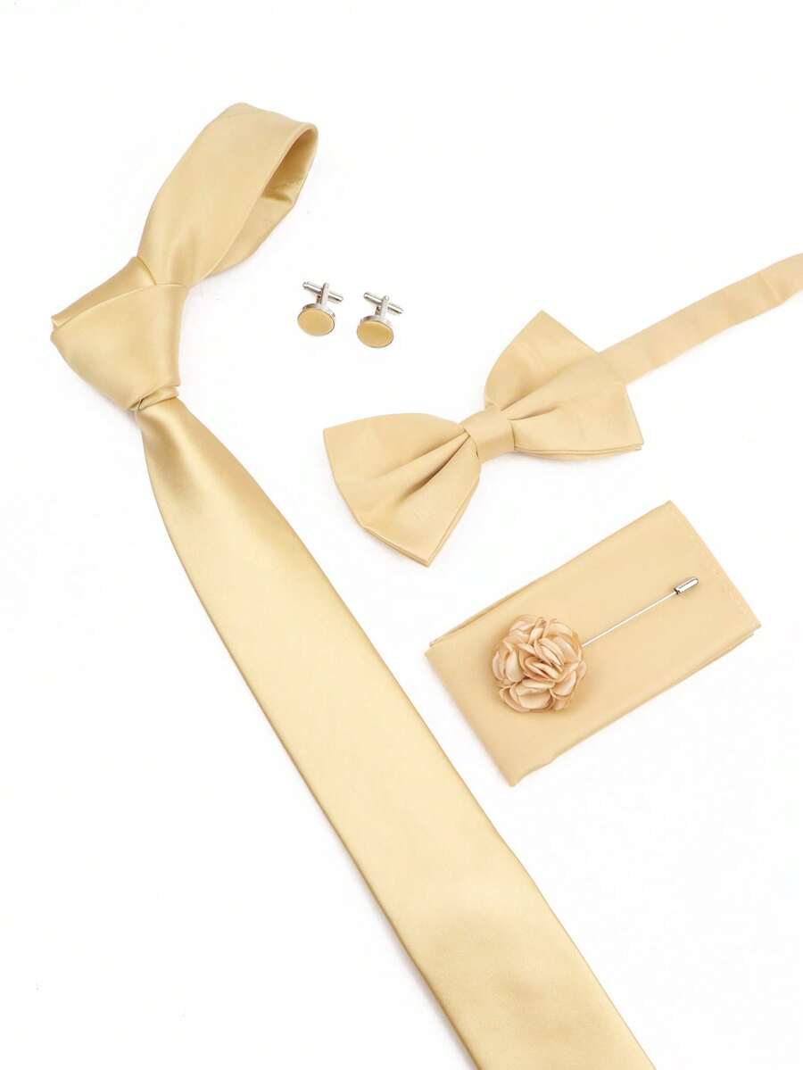 SGIAWETA-5pcs/Set Champagne Co - Pocket Square Set 评论和价格