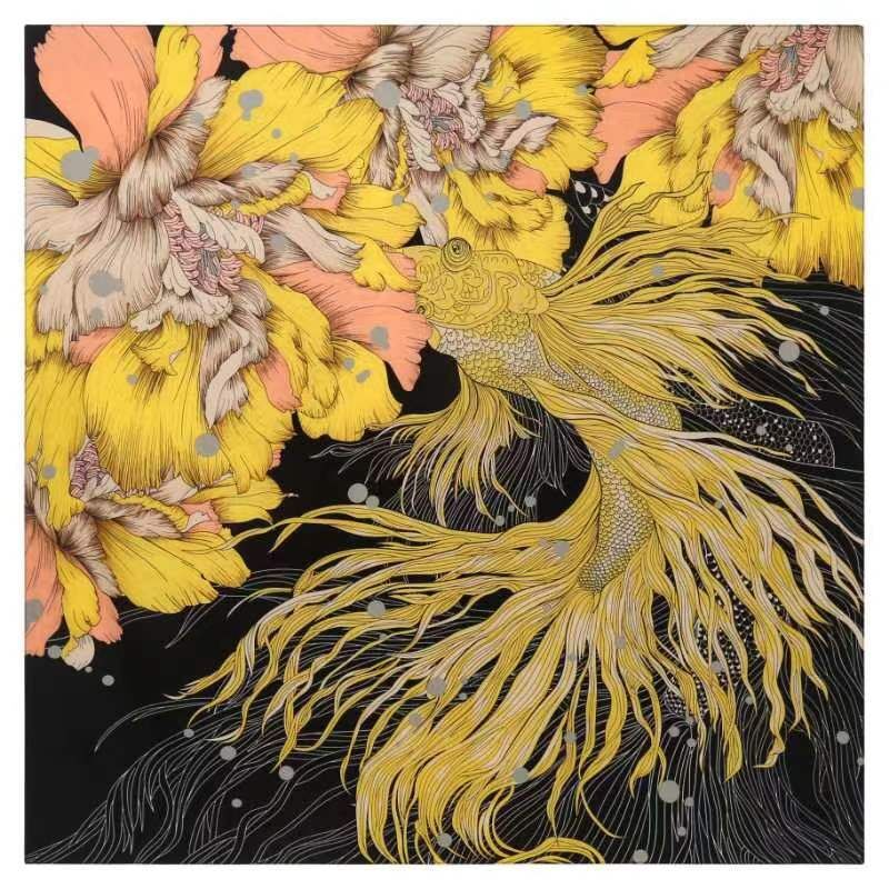 130CM*130CM Silk Scarf Women L - Scarf Silk Square 评论和价格