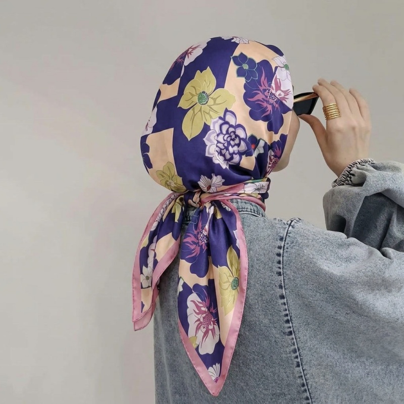 Print Silk Scarf Fashion Turba - Face Scarf Mask 评论和价格