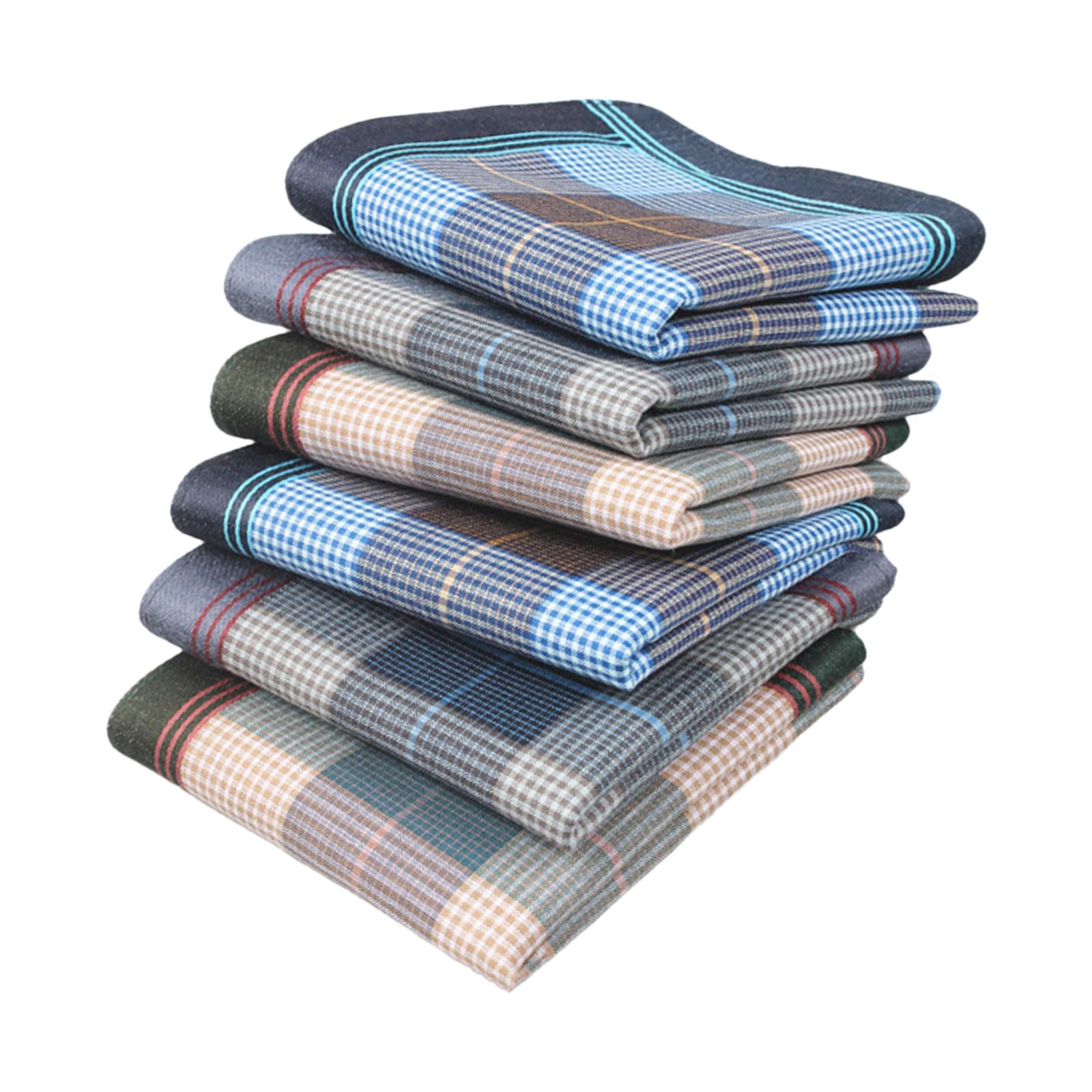 6Pcs Pocket Square Hankies, Un - Handkerchief Cotton Men 评论和价格