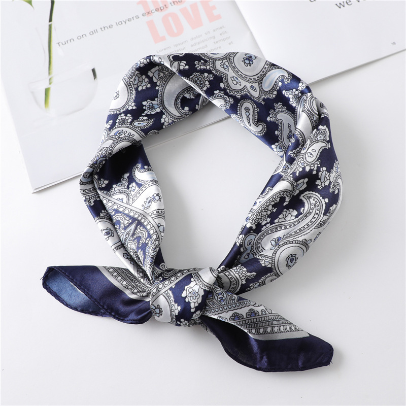 60cm Luxury Square Silk Scarf  - Face Scarf Mask 评论和价格
