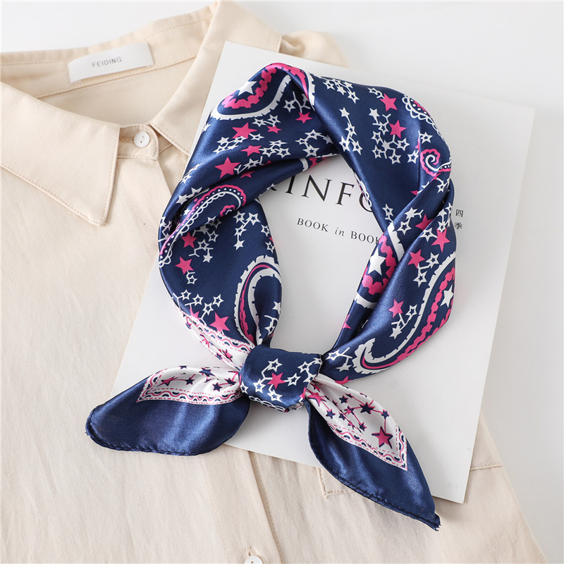 60cm Luxury Square Silk Scarf  - Face Scarf Mask 评论和价格