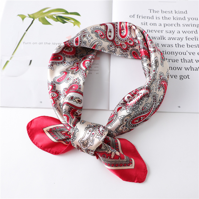 60cm Luxury Square Silk Scarf  - Face Scarf Mask 评论和价格