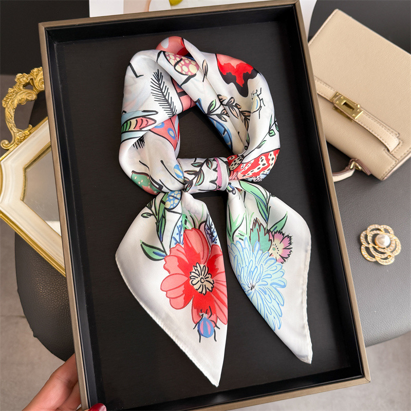 Luxury Square Scarf For Women  - Scarf Silk Square 评论和价格