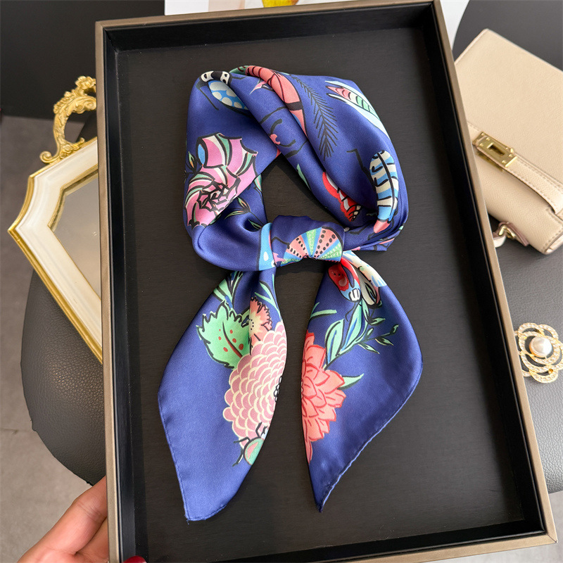 Luxury Square Scarf For Women  - Scarf Silk Square 评论和价格