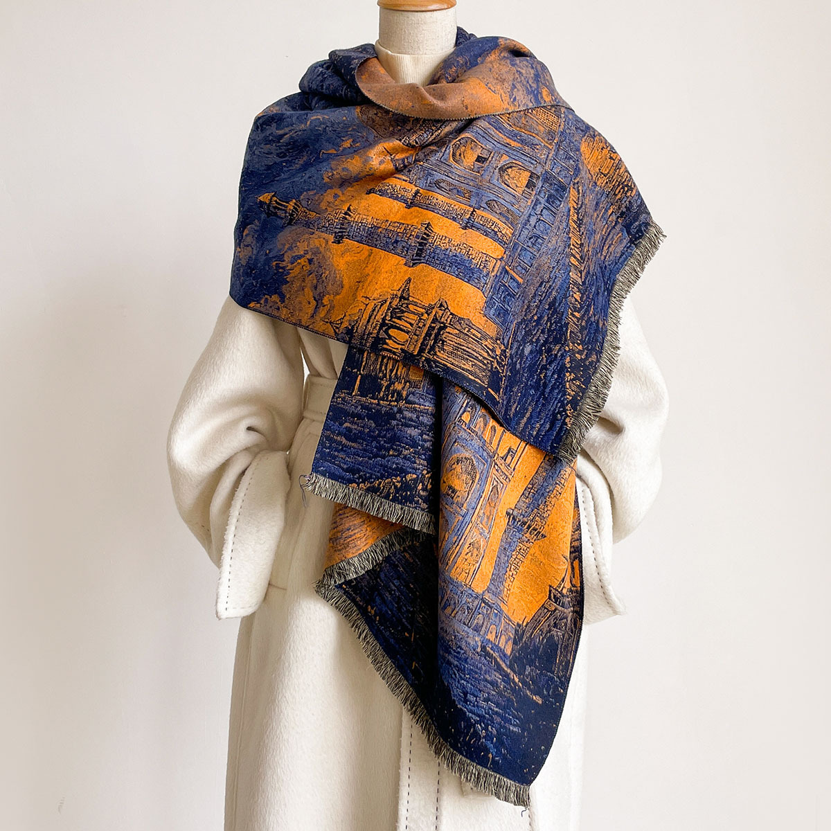 Women Fringed Imitation Cashme - Pashmina Wrap Large 评论和价格