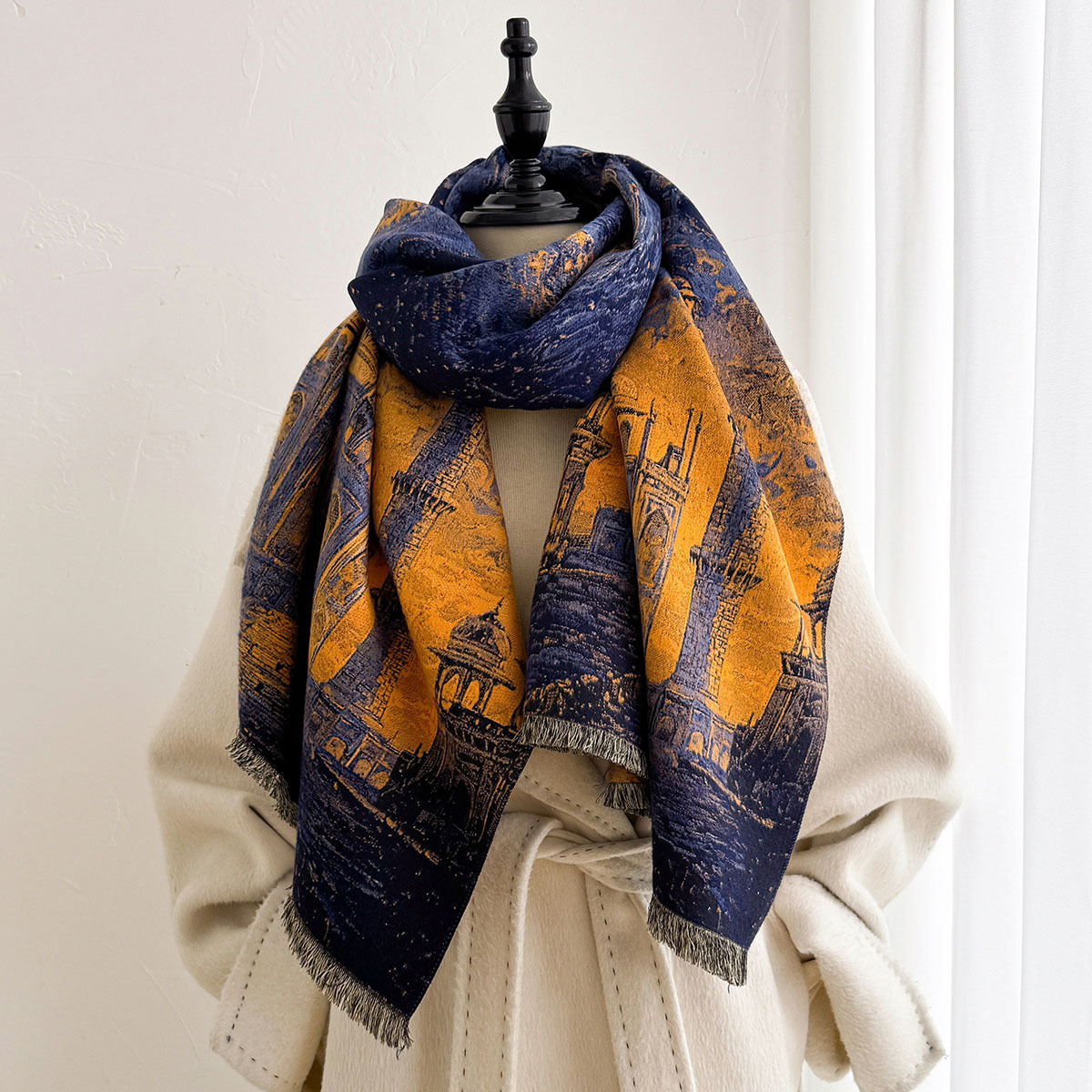 Women Fringed Imitation Cashme - Pashmina Wrap Large 评论和价格