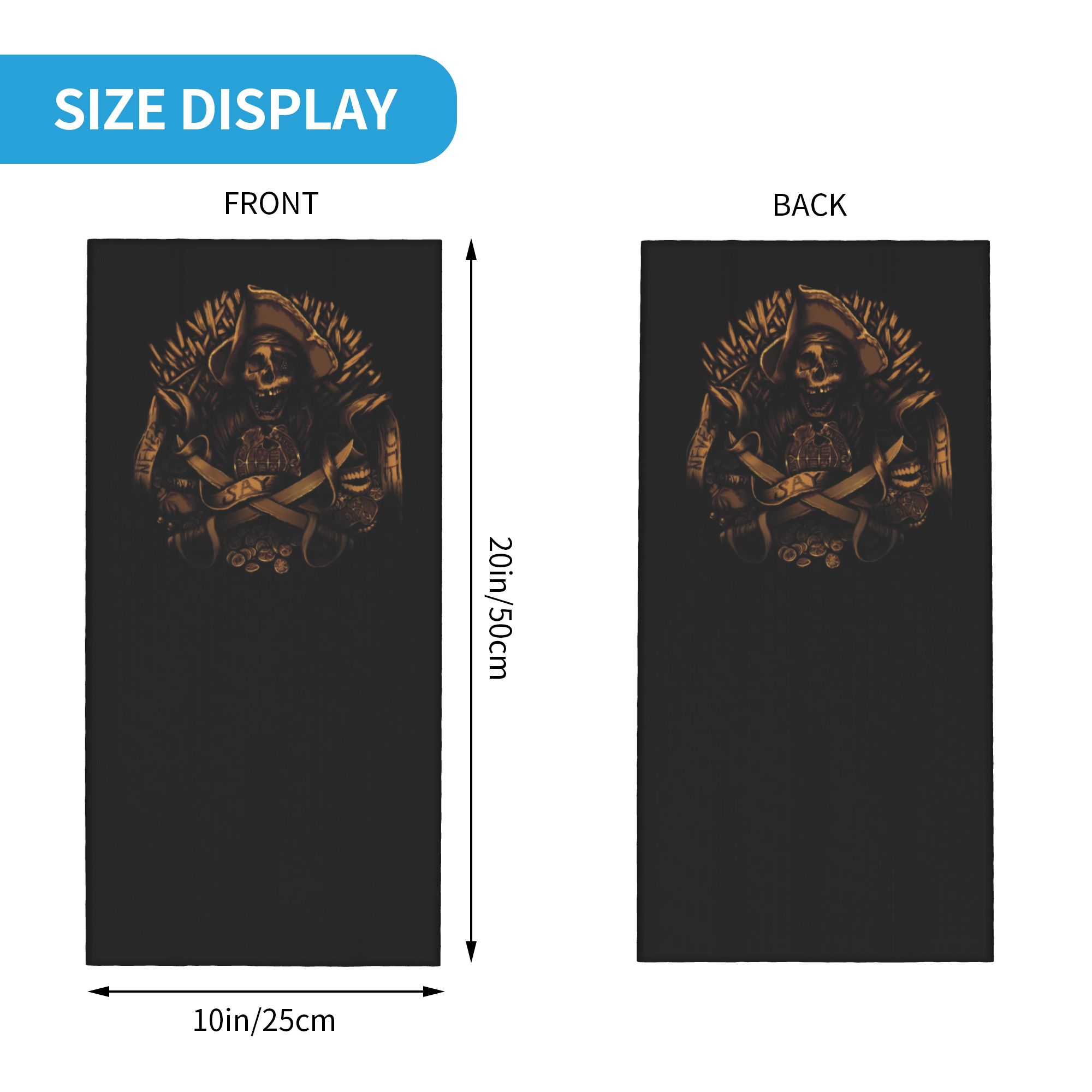 Custom Never Say Die Pirate Sk - Neck Warmer Tube 评论和价格